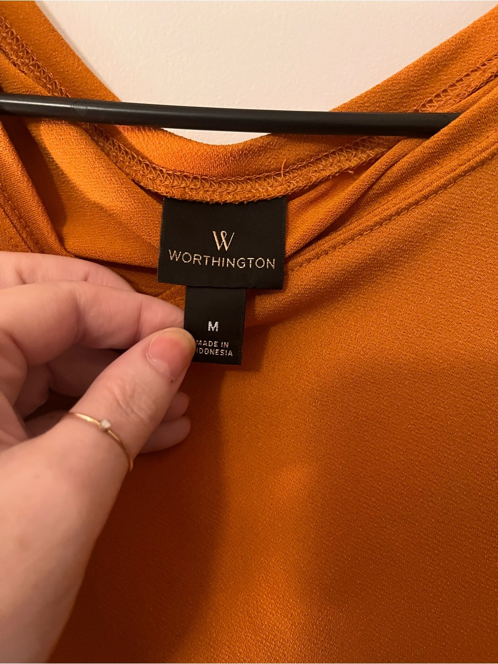 Worthington Mustard Puff-Sleeve Blouse - Picture 2 of 4